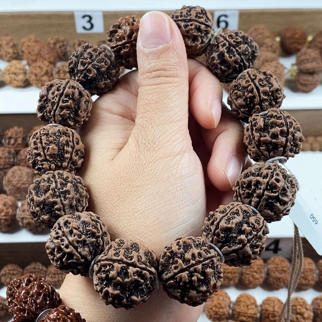 冰***式金刚菩提手串原生态5瓣蜂窝梅花