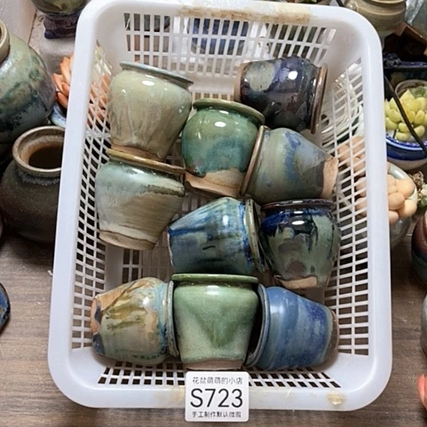 紫砂花盆723微瑕品口径4到4.5左右