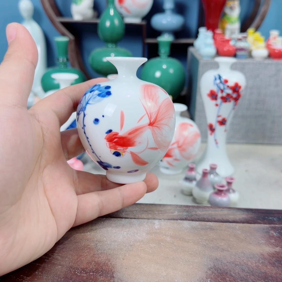 陶瓷手工小花器摆件