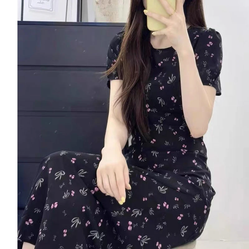 【夏央旗舰店】2025夏季新款碎花气质连衣裙连衣气质长裙#2207-1