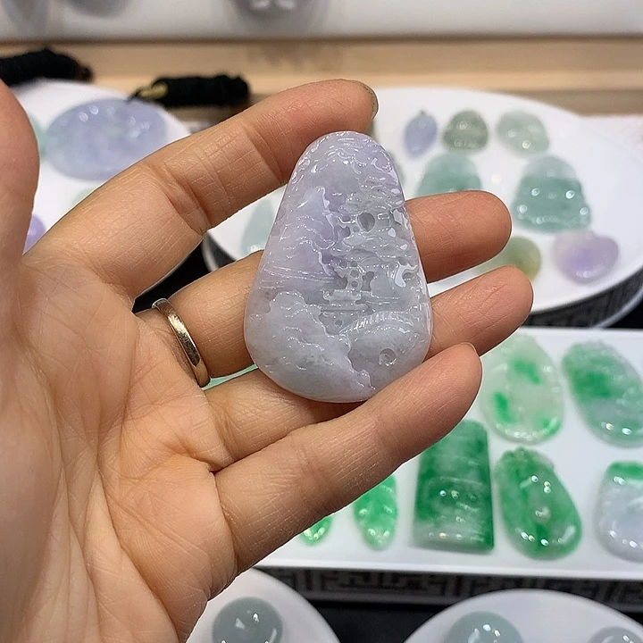 翡翠未镶嵌颈饰20