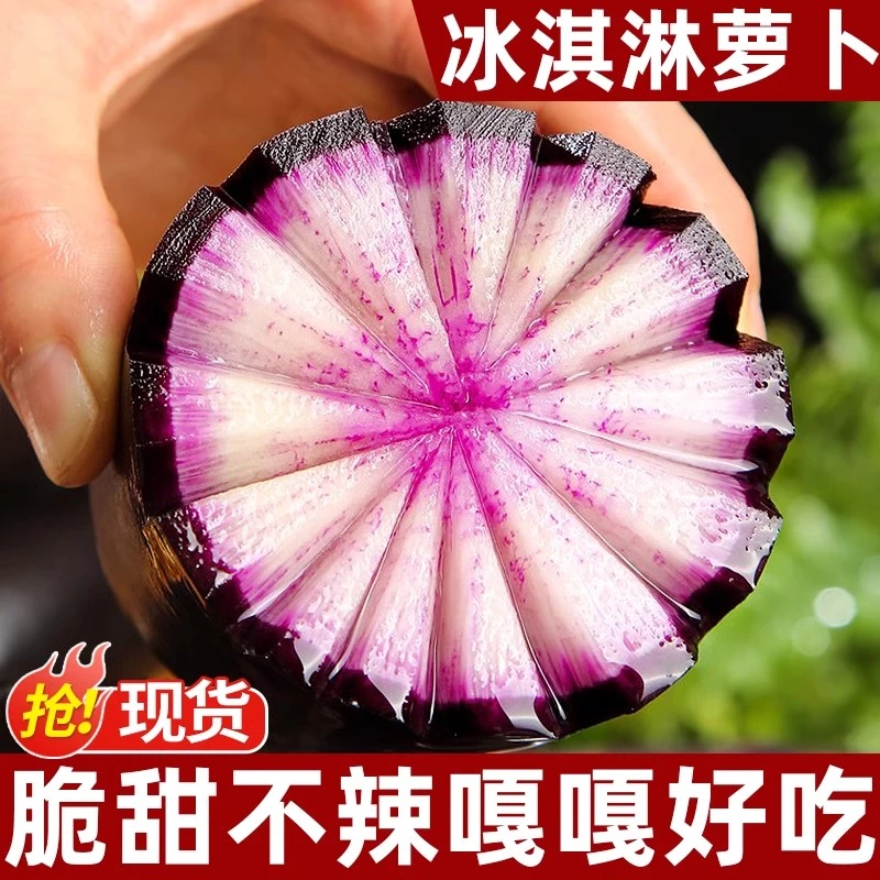 冰淇淋水果萝卜紫萝卜洋葱萝卜甜脆水果型蔬菜4.5斤装3-5根