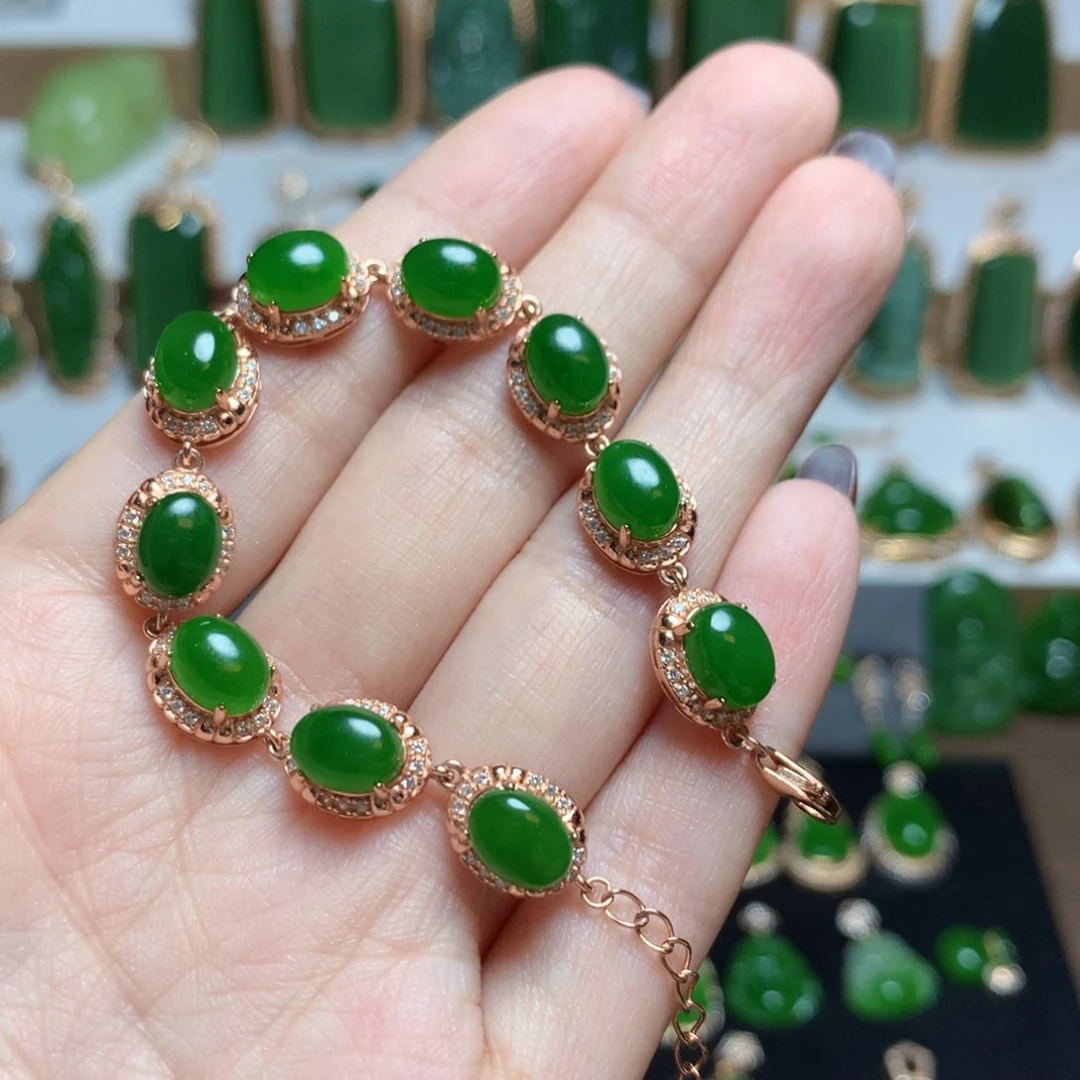 和田玉（碧玉）手链未镶嵌