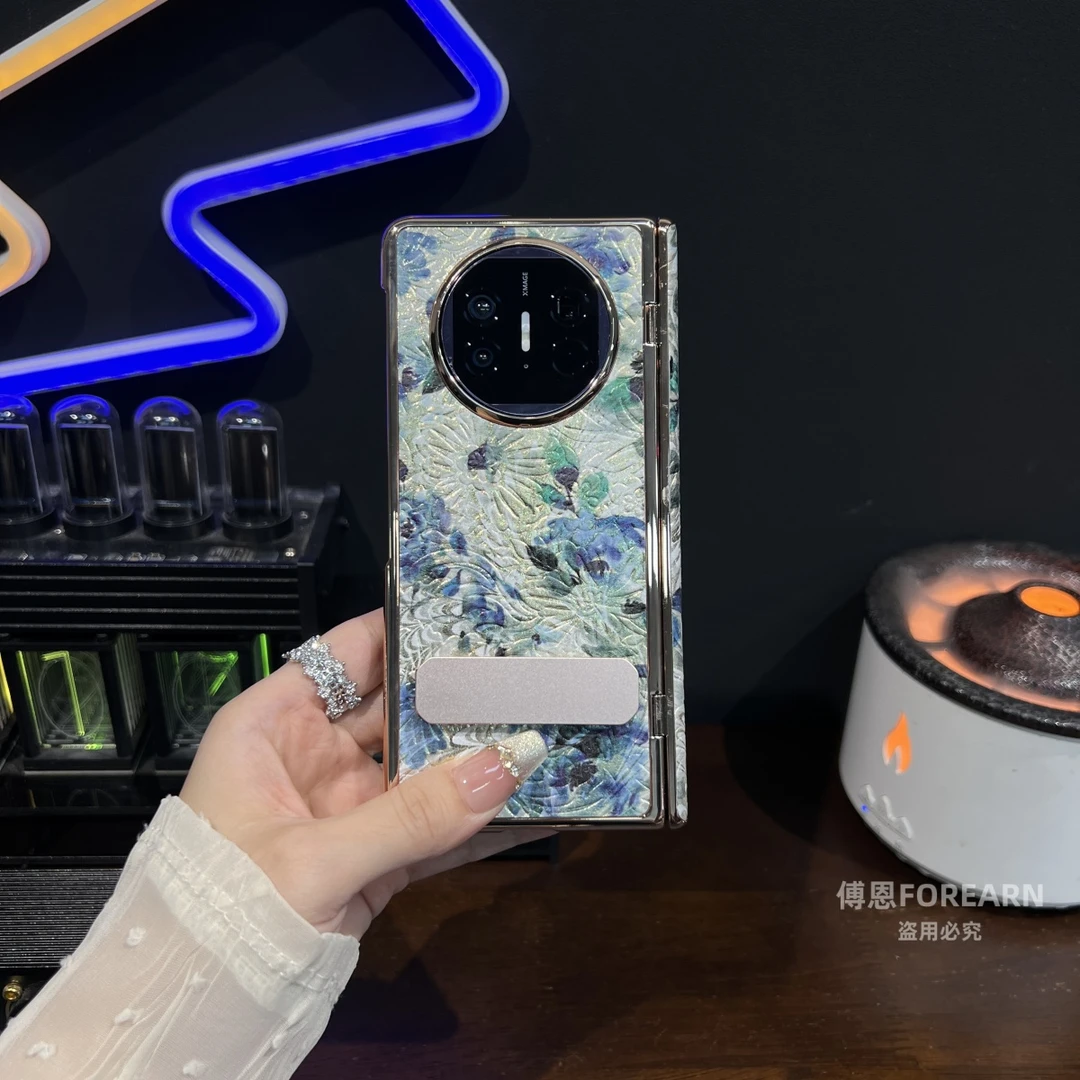 适用于华为matex5手机壳matex6折叠屏x5保护套x3旋转支架女款中轴