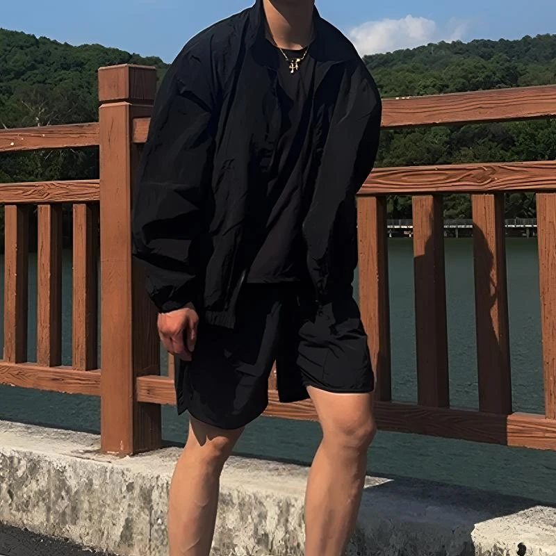 Sunyanwu 夏季UPF50+立领防晒服透气舒适 迷彩防晒衣薄款格纹外套