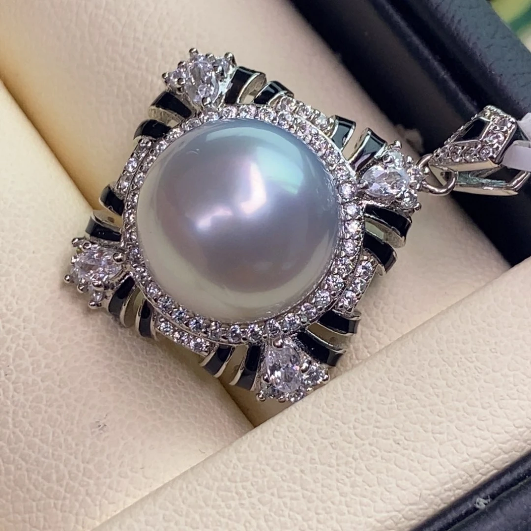 颈饰银S925镶嵌海水珍珠