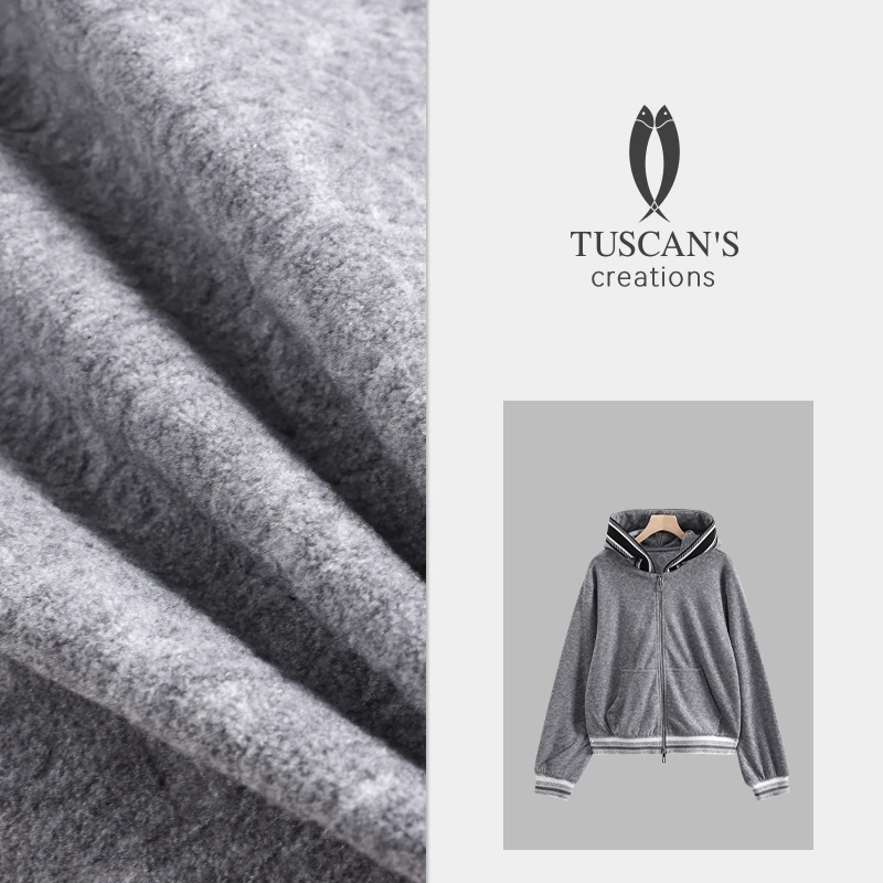 TUSCAN'S CREATIONS秋冬休闲连帽长袖外套女士运动宽松短外套时代