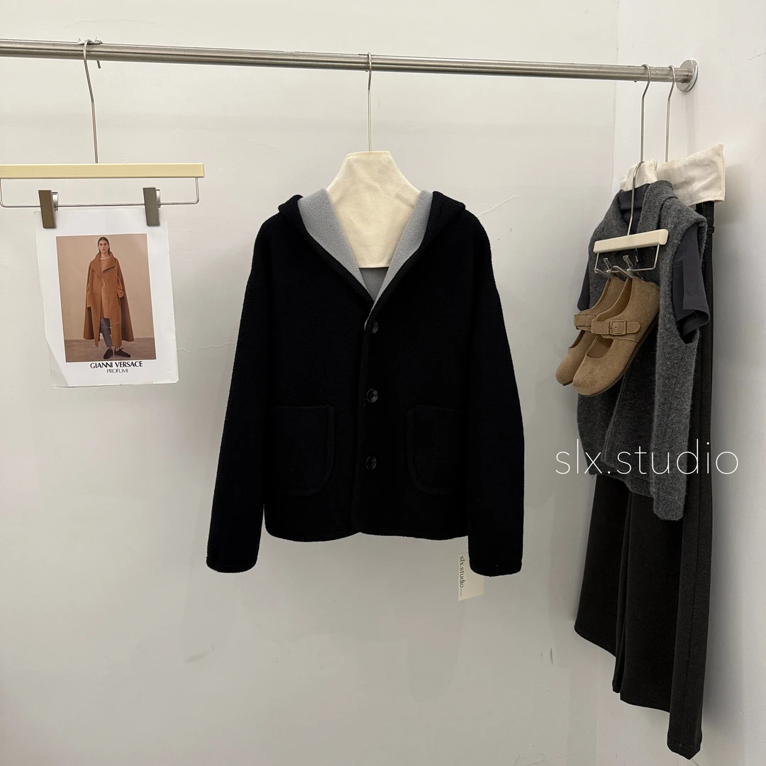 slx@ 5688 珍珠呢双面穿外套