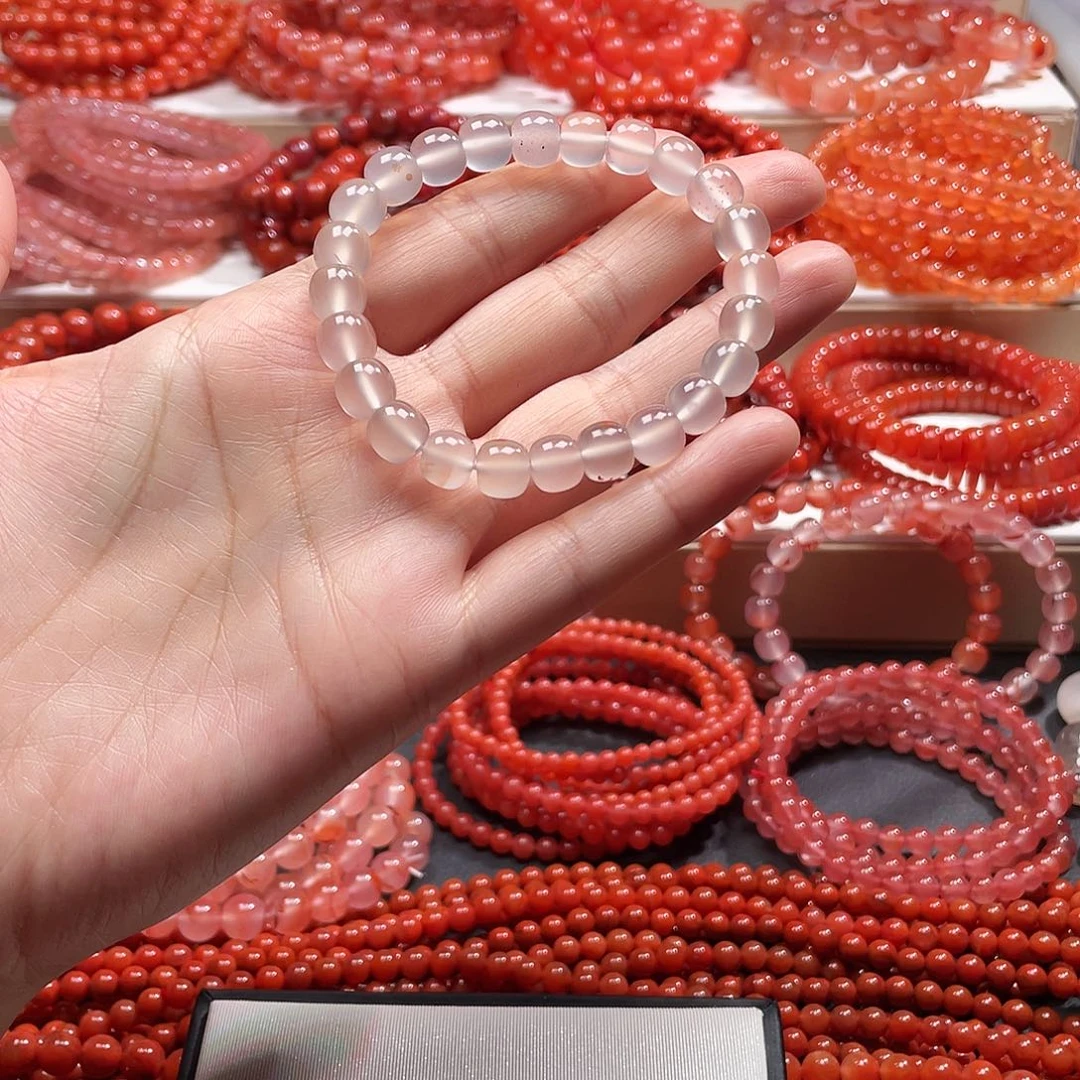 南红玛瑙未镶嵌手链