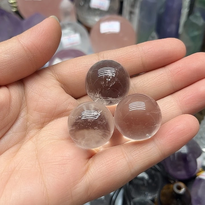 珠宝半成品未镶嵌水晶47克白水晶小球
