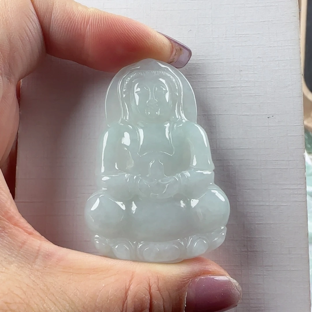 翡翠未镶嵌颈饰观音微瑕介意勿拍不退不换