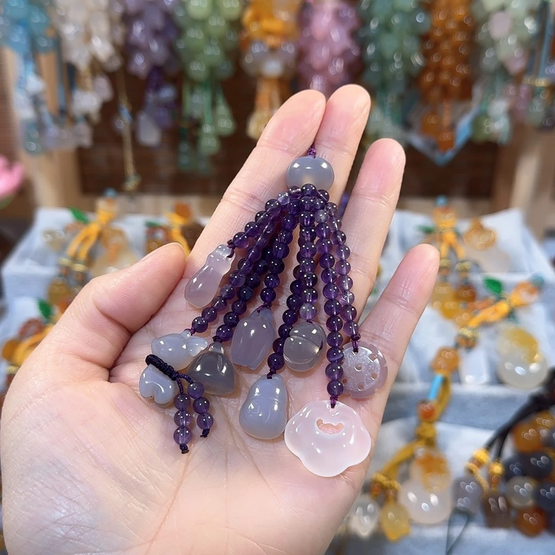 玛瑙/玉髓手机挂件未镶嵌