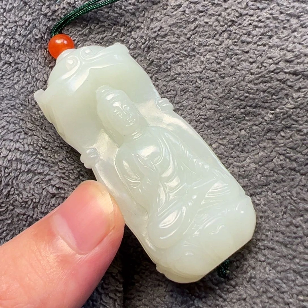 豫***鑫和田玉未镶嵌挂件