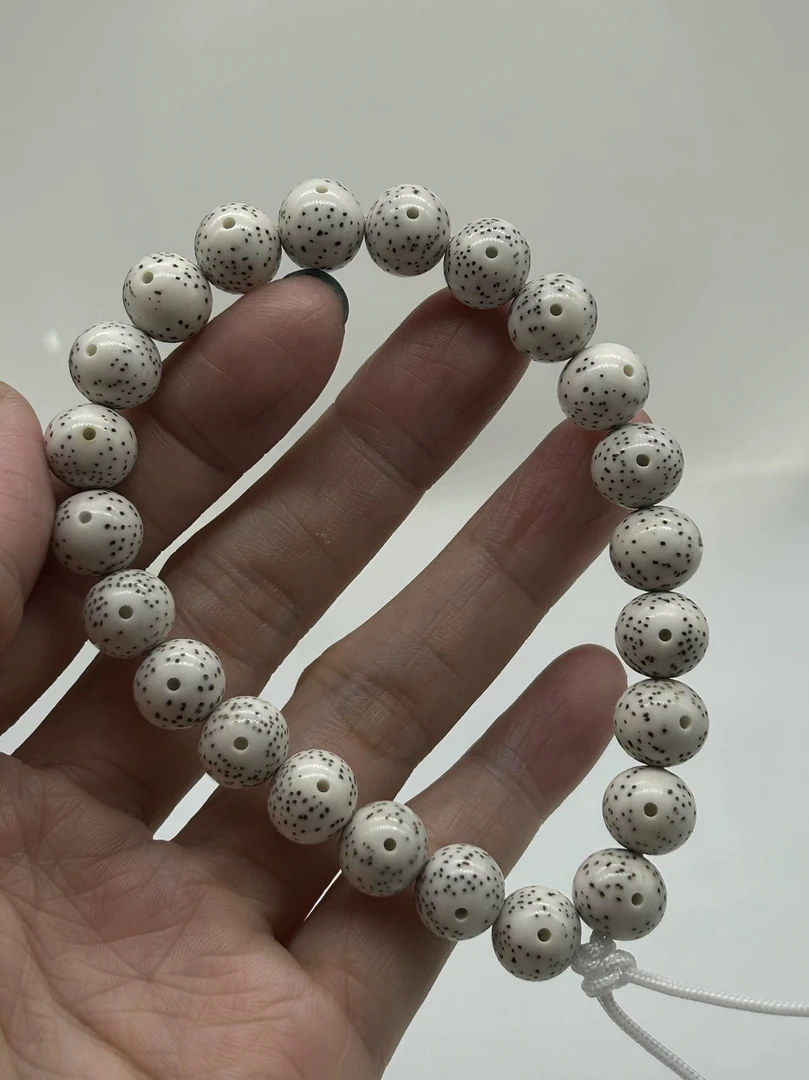 毕业收藏级海南毛感料脱脂11圆月朗散星点均匀单圈2星月菩提