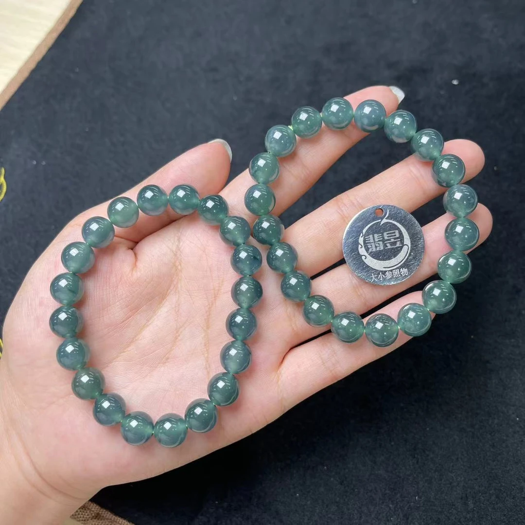 翡昱-N8-37822-716-天然A货翡翠手串/约9+/约20颗-多样性发其一-C