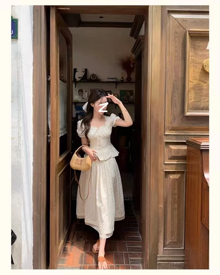 【清货】刺绣花边半身裙女2025年春夏新款半身长裙温柔气质显瘦