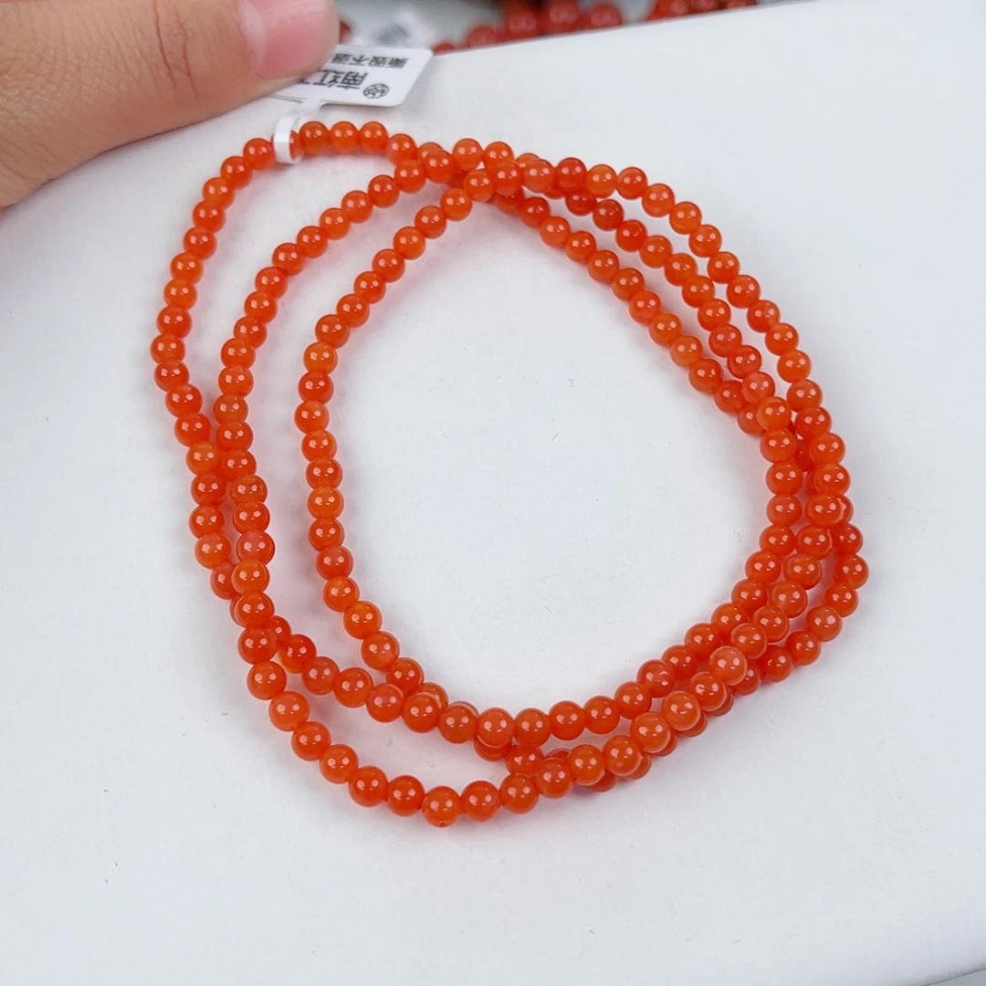 南红玛瑙保山滴水洞7a多圈4mm未镶嵌