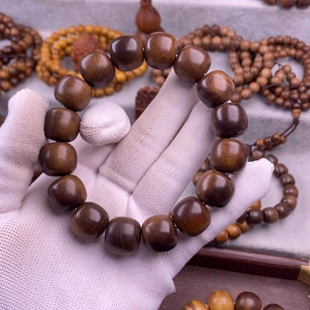 ༺***༻手串/手链檀香木1516黑肉沉水百年老料奶香正区老山檀