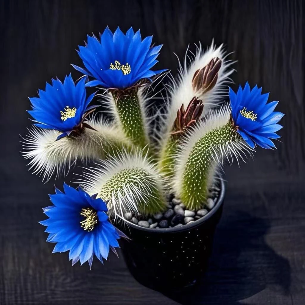 开花九尾狐多肉植物盆栽仙人掌长毛软毛尾巴办公室防辐射