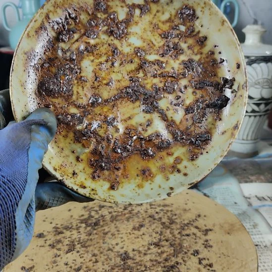 瓷片双麒麟逐日盘