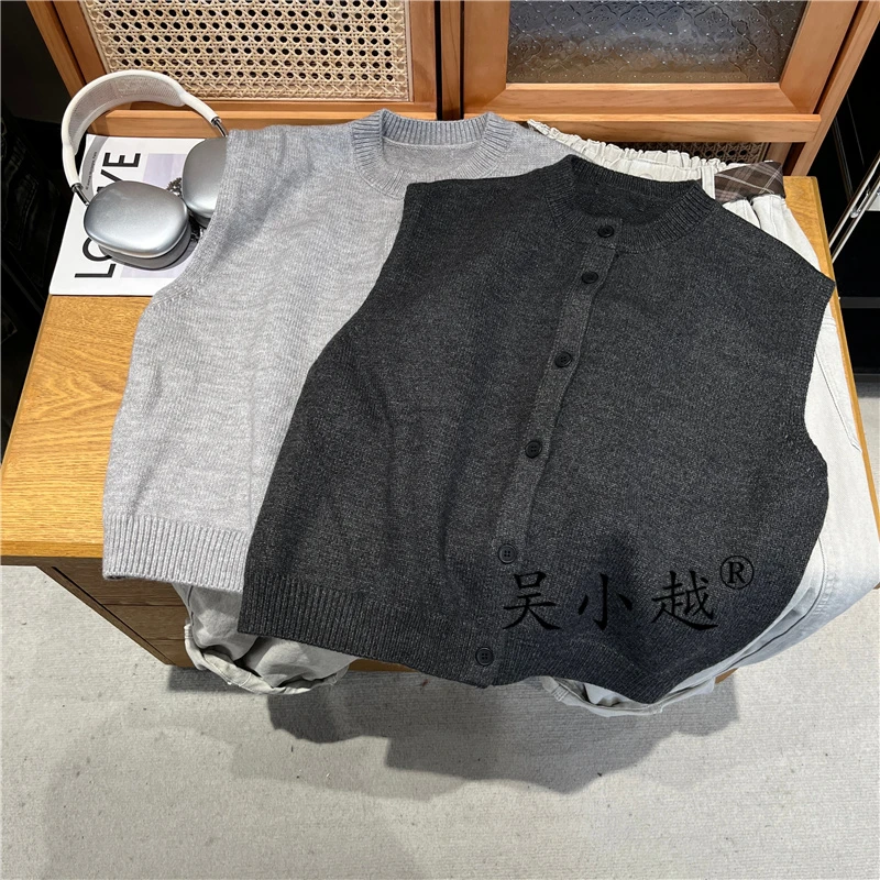 吴小越w1590儿童毛衣开衫背心百搭神器洋气秋冬新款男童轻奢