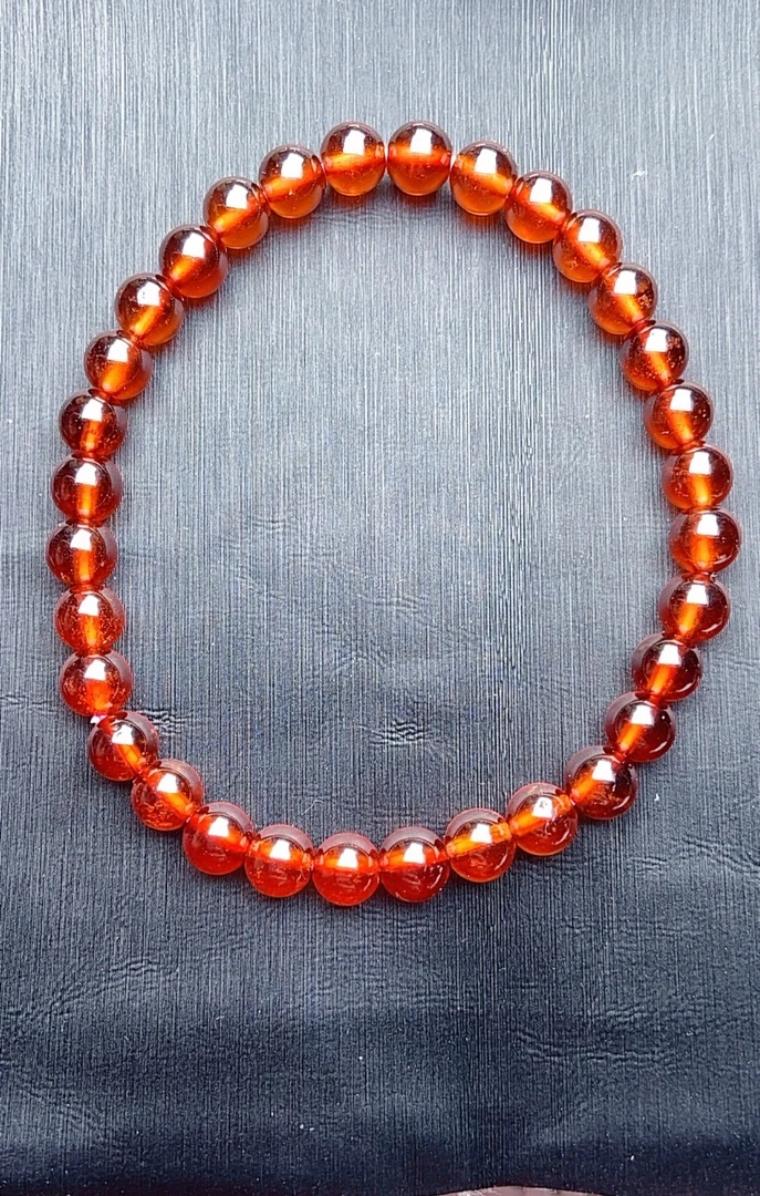 橙红5.9mm中高品石榴石手串