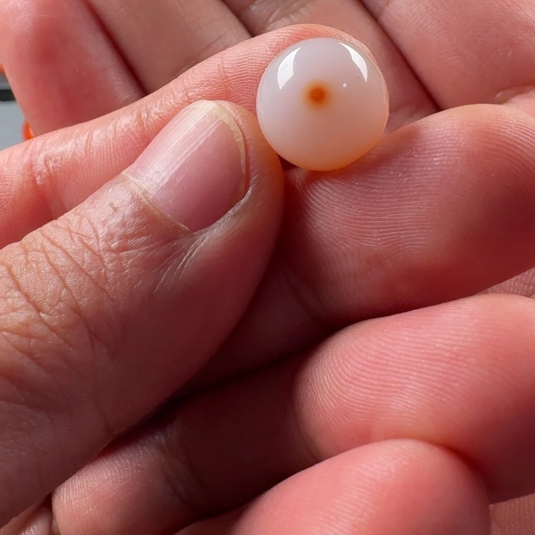 南红玛瑙未镶嵌天眼圆珠12.4