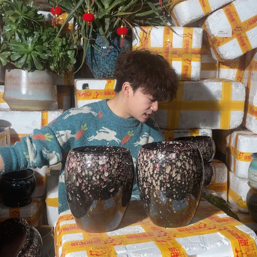 红陶宜兴紫砂花盆