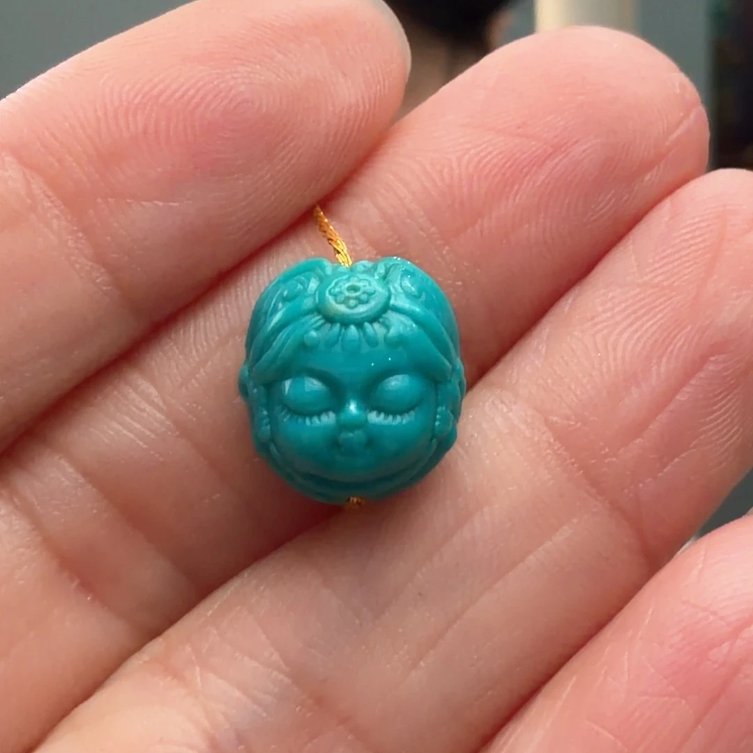 绿松石18K金镶嵌颈饰