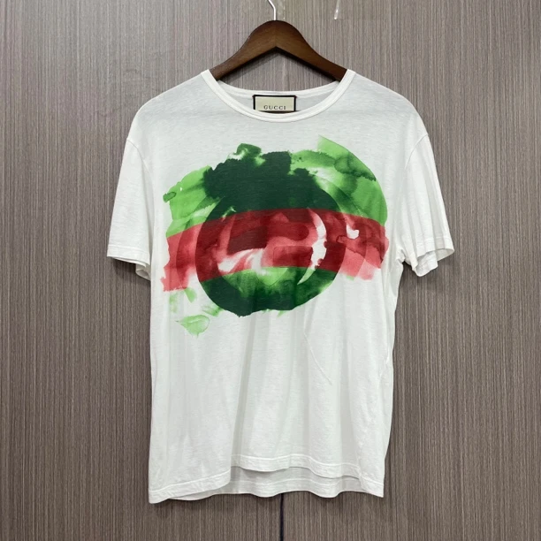 99新 GUCCI/古驰 Gucci古驰水墨logo短袖 尺码：S