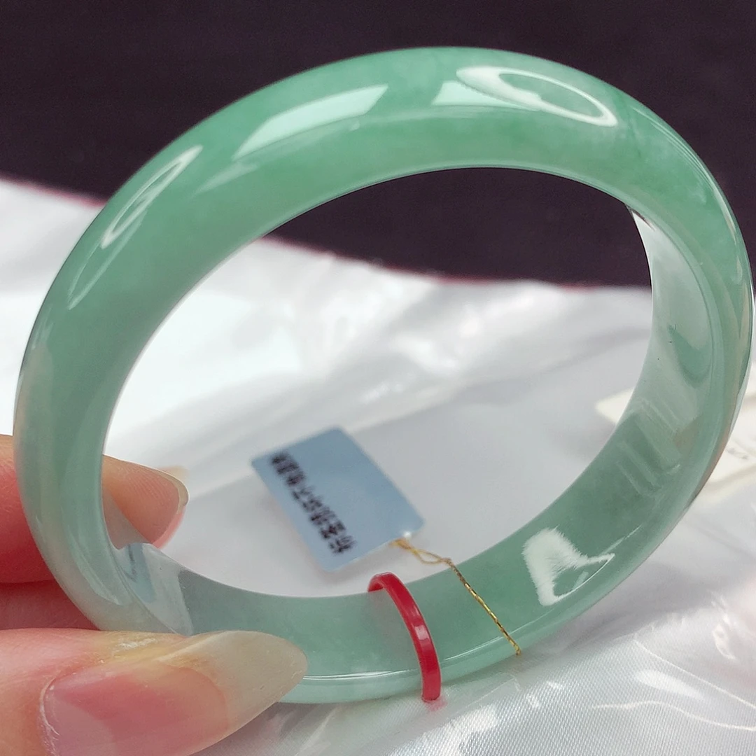 翡翠未镶嵌手镯56圈124