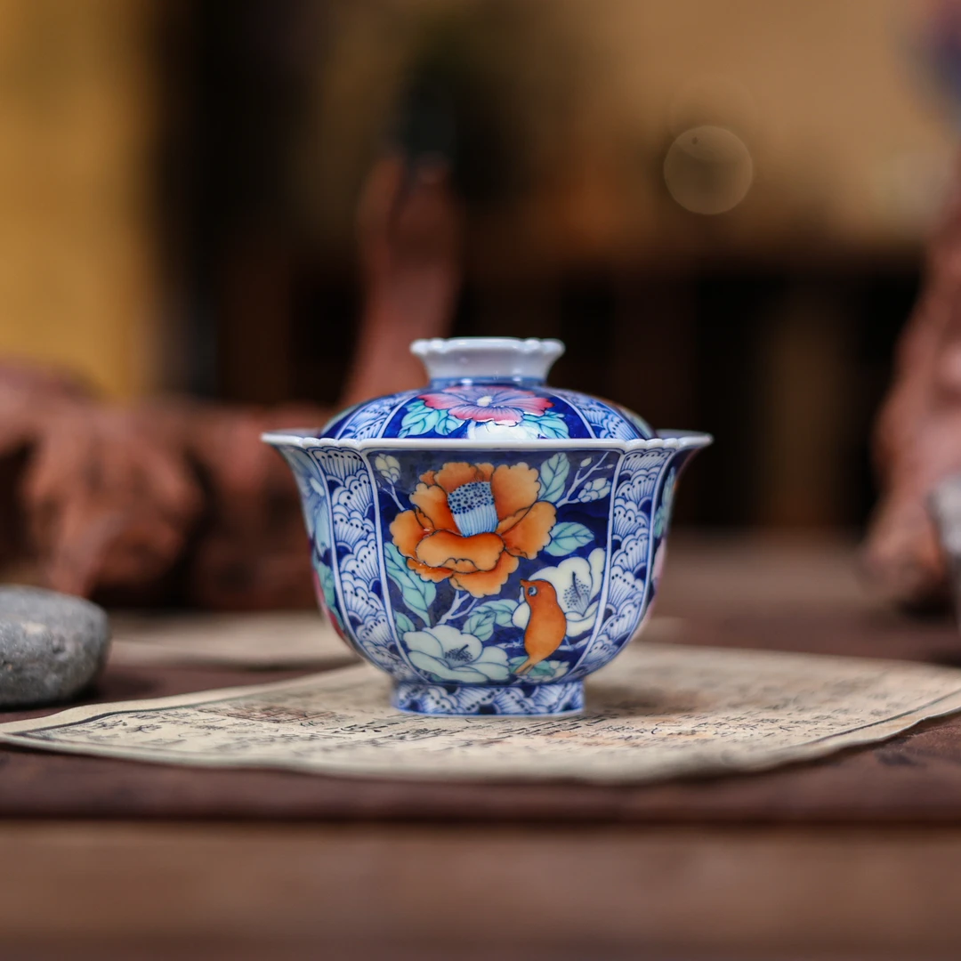 【非遗好物】四季芳华盖碗（卓君S0302）