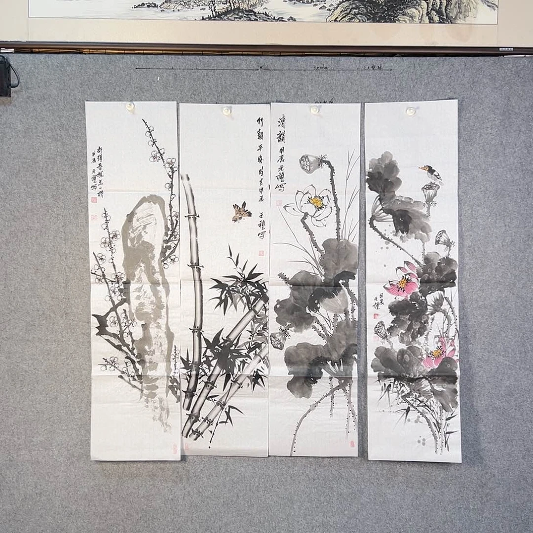 国画581 花鸟在此处飞翔也有了