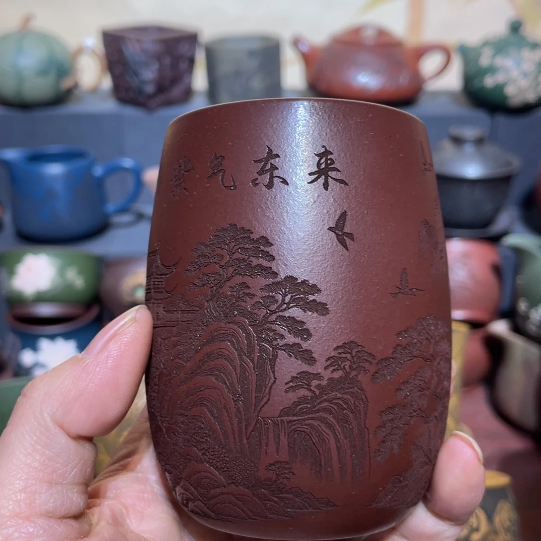 原矿紫砂手工主人杯