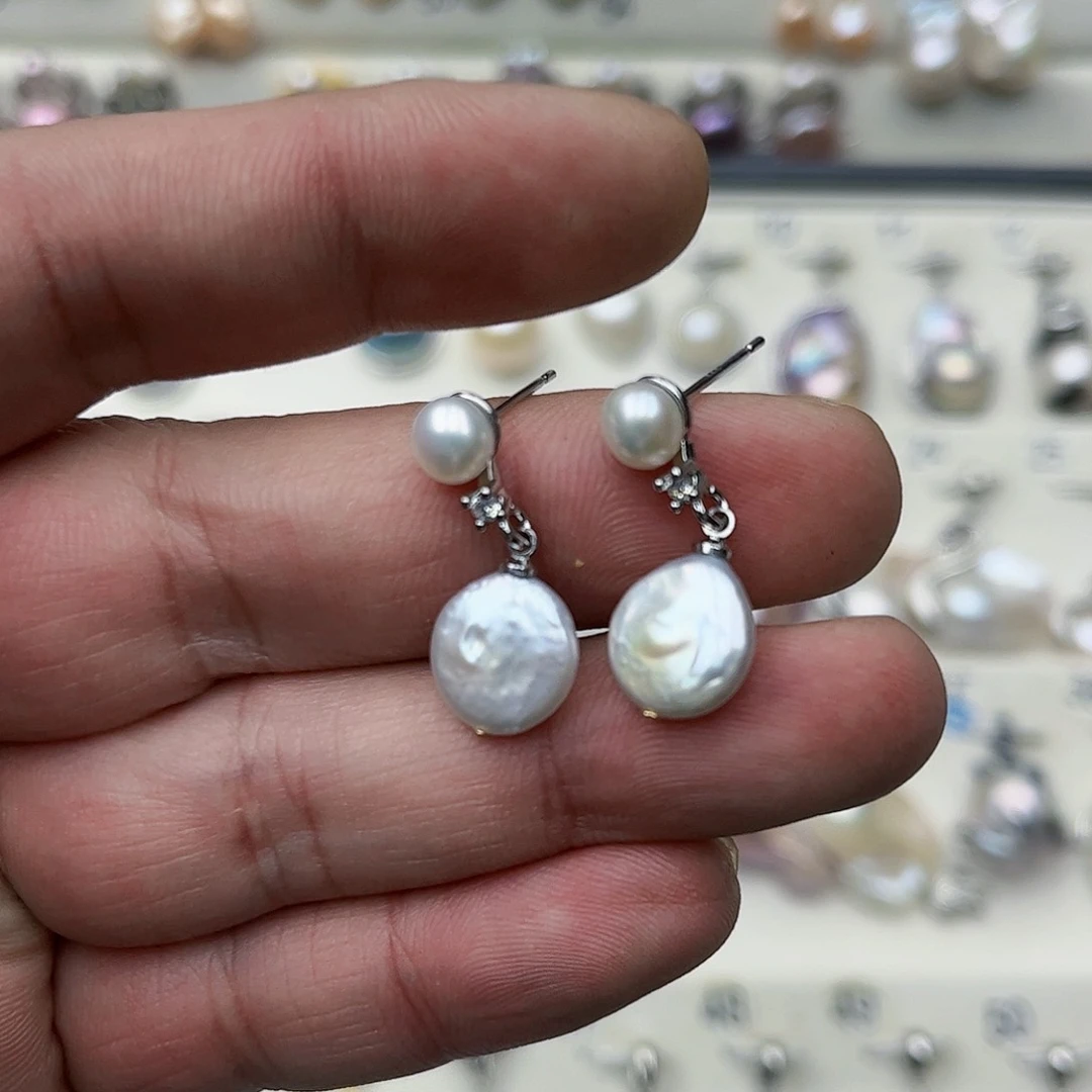 淡水珍珠吊坠(不含链)未镶嵌夜*02