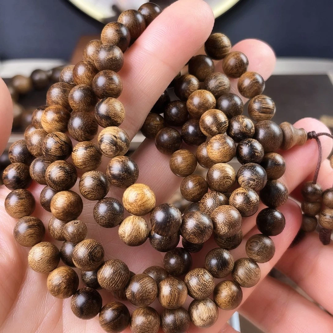 手串沉香越南黄棋老料瘤疤0.8