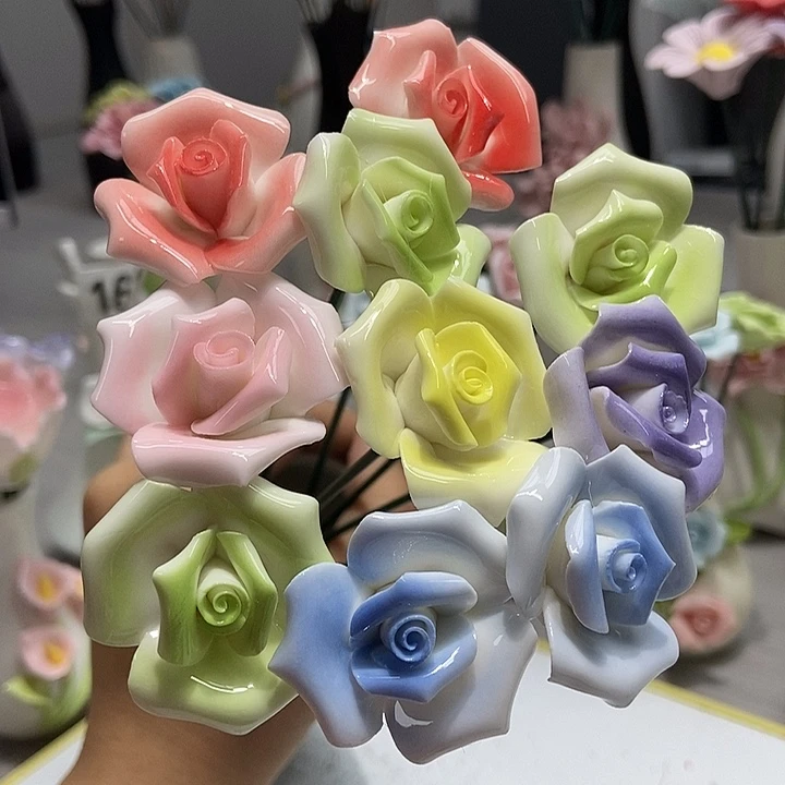 陶瓷纯手工捏花设计