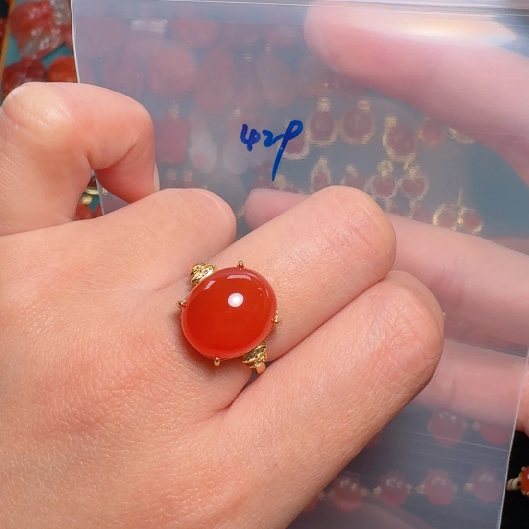 南红玛瑙南红银S925镶嵌