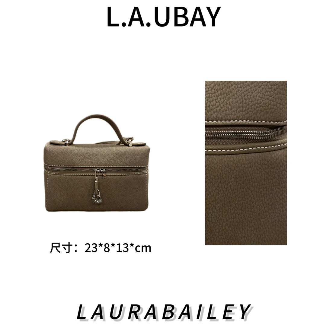 时髦百搭真皮单肩斜挎手提女士盒子包高级感小众71128