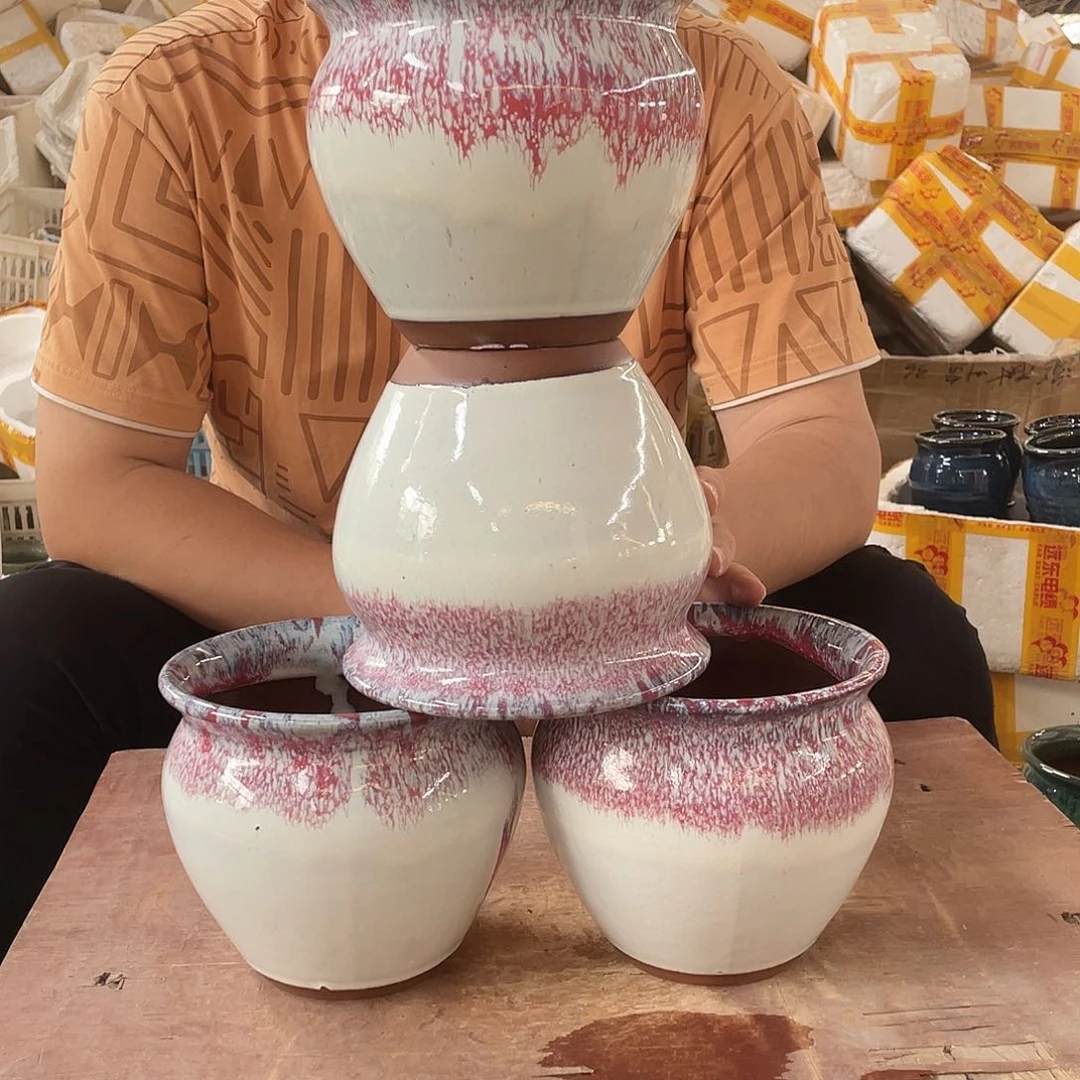 宜兴紫砂粗陶花盆