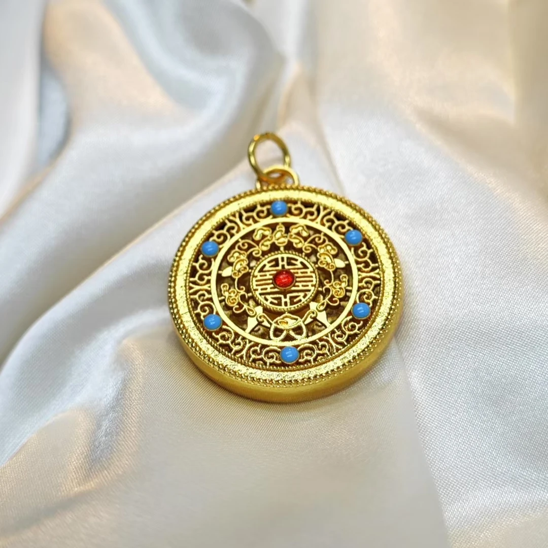 《苏灵推荐》时尚精品女士宫廷珐琅项链1738