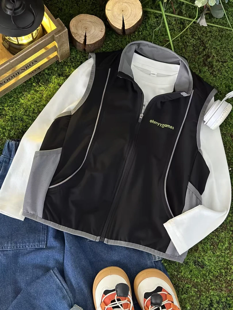 【朵儿原创】儿童25年春季新品男女同款运动外穿马甲背心