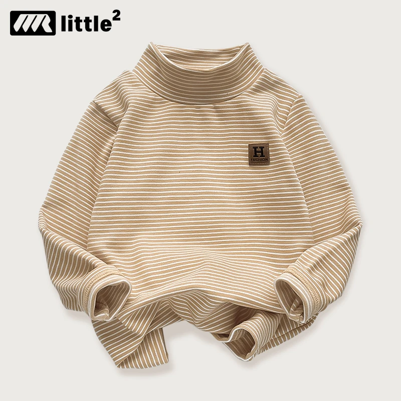 儿童半高领双面德容打底衫秋冬宝宝保暖上衣男女童长袖卫衣春秋