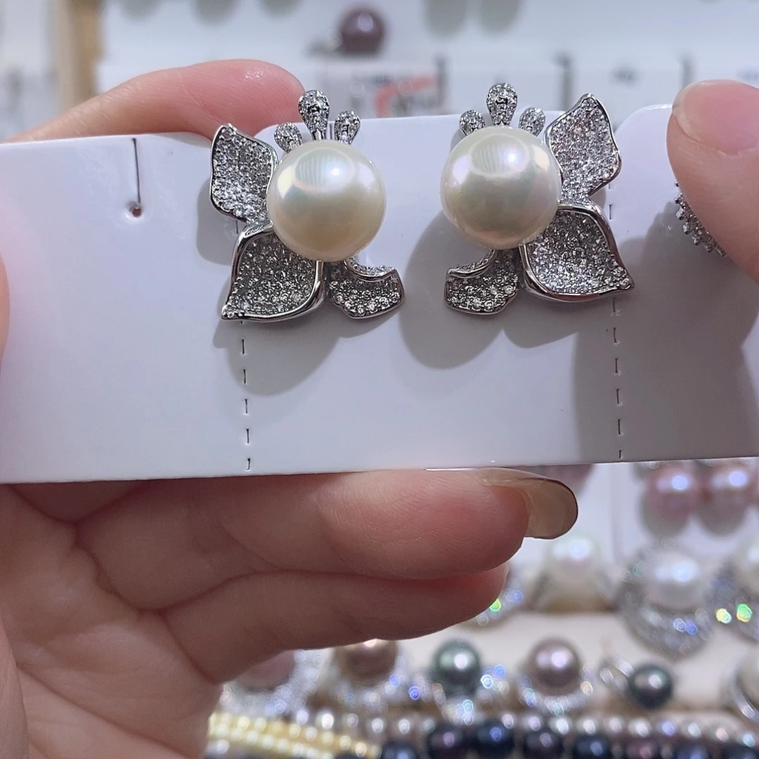 未镶嵌耳饰淡水珍珠w11.7