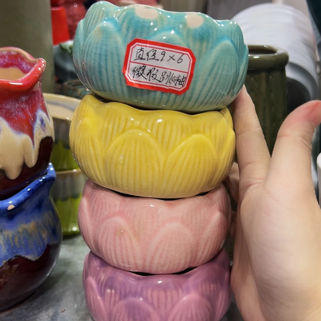 外贸尾单陶瓷花盆凑单10米包邮