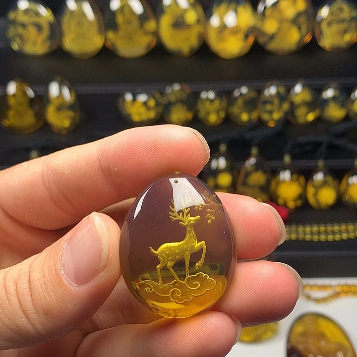 琥珀未镶嵌颈饰一路有你
