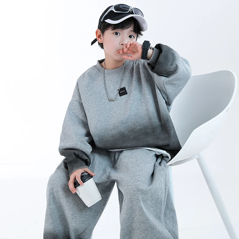 儿童装男童套装春装2025新款中大童春季休闲男孩帅气春秋款卫衣潮