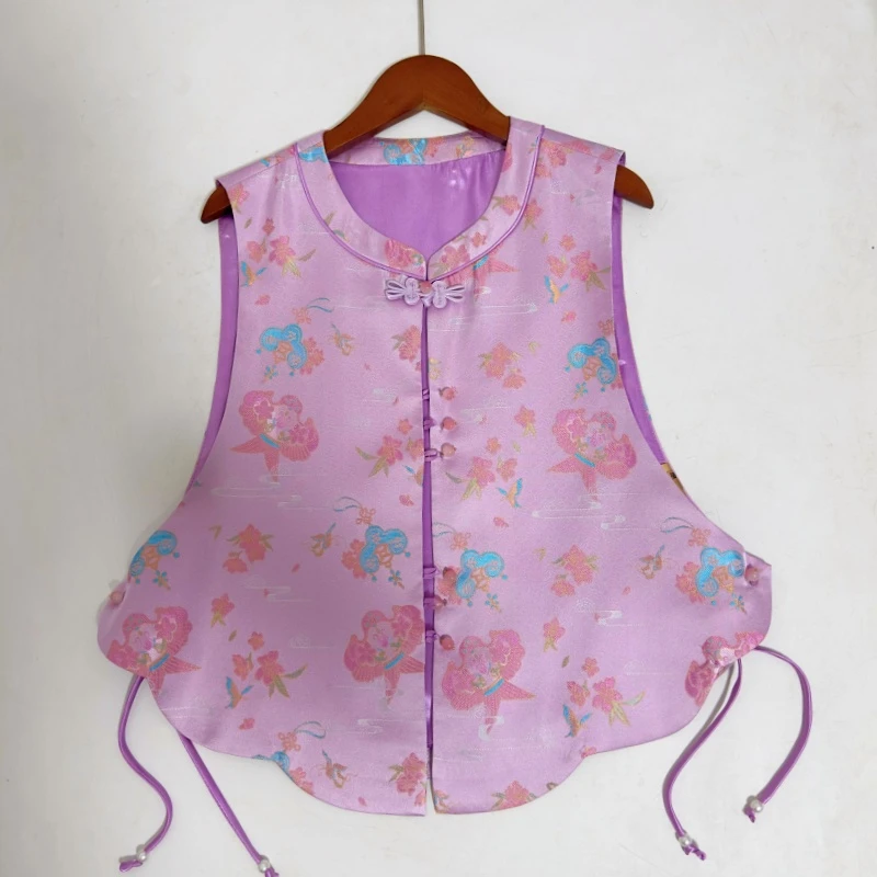 【风筝误】时尚洋气减龄气质百搭无袖新中式宋锦国风马甲女