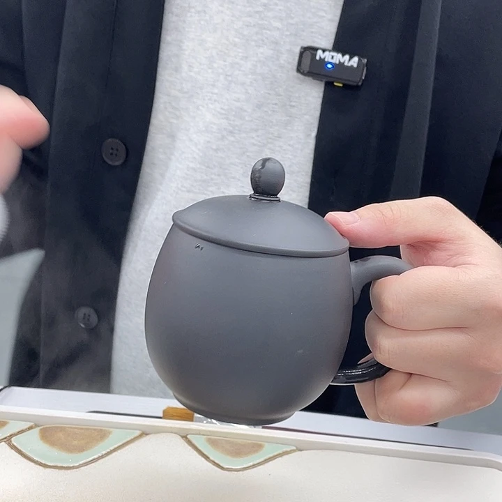 茶杯紫砂石黄小龙蛋盖杯