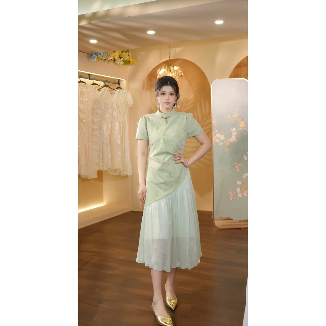 王超越定制-132（卷草入画）连衣裙DMH116-X